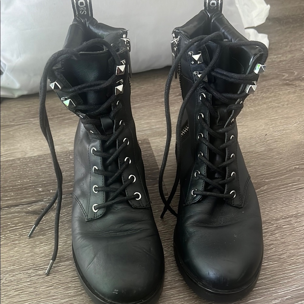 Black Studded Combat Boots